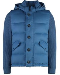 Moorer - Foscolo Hooded Knitted-Sleeve Puffer Jacket - Lyst