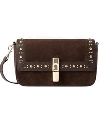 Furla - Stud-Embellished Leather Crossbody Bag - Lyst