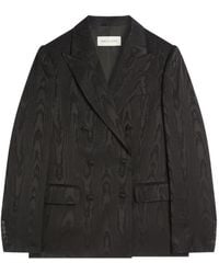 Dries Van Noten - Double Breasted Moiré Blazer - Lyst