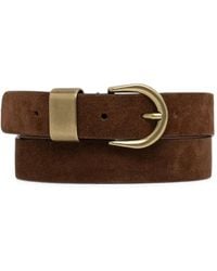 Sessun - Suede Buckle-Fastening Belt - Lyst
