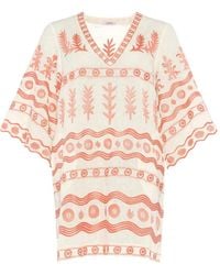 Eres - Jacaranda Embroidered Mini Dress - Lyst