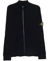 Stone Island - 5100017 Full Rib Rws Wool Zip-Up Jumper - Lyst