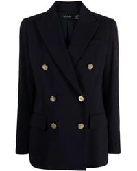 Ralph Lauren - Blazer Doppiopetto Con Revers A Lancia - Lyst