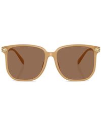 COACH - Logo-Plaque Square-Frame Sunglasses - Lyst