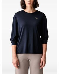 EA7 - Logo-Plaque Long-Sleeve T-Shirt - Lyst