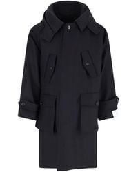 Caruso - Foscari Hooded Button-Up Coat - Lyst