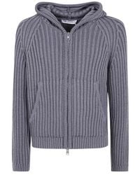 Our Legacy - Ribbed-Knit Zip-Up Level Hoodie - Lyst