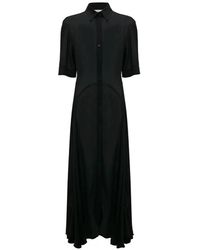 Victoria Beckham - Panelled Short-Sleeve Midi Dress - Lyst