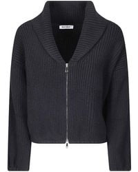 ELY ELY - Bettie Ribbed-Knit Zip-Up Cardigan - Lyst