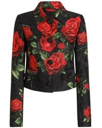 Dolce & Gabbana - Veste En Brocart À Boutons À Ornements - Lyst