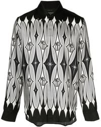 Amiri - Silk Argyle Print Shirt - Lyst
