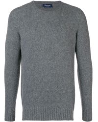 Drumohr - Crew Neck Brushed Sweater - Lyst