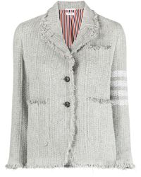 Thom Browne - 4 Bar-stripe Tweed Jacket - Lyst