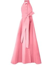 Carolina Herrera - Halterneck Sash Gown - Lyst