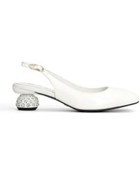 GOLD&ROUGE - Joy Crystal-Embellished Slingback Pumps - Lyst