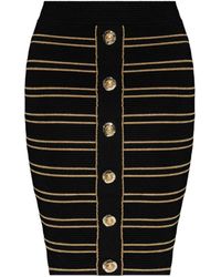 Balmain - Falda de tubo a rayas - Lyst