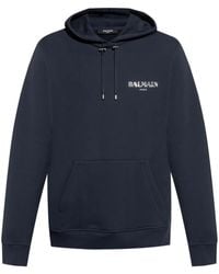 Balmain - Hoodie Met Trekkoord En Logo - Lyst