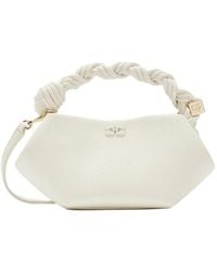 Ganni - Mini Bou Logo-Plaque Tote Bag - Lyst