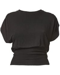 Thom Krom - Ruched Cap-Sleeve T-Shirt - Lyst