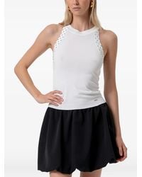 Fracomina - Stud-Embellished Crossover-Back Top - Lyst