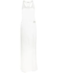 Fendi - Sleeveless Silk Satin Jumpsuit - Lyst