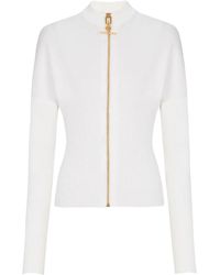 Balmain - Zip-Up Knitted Cardigan - Lyst