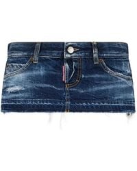 DSquared² - Ripped Mini Skirt - Lyst