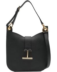 Tom Ford - Tara T-Bar-Buckle Shoulder Bag - Lyst