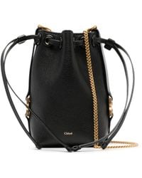 Chloé - Micro Marcie Bucket Bag In Grained Leather - Lyst