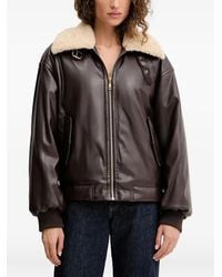 Twinset - Zip-Up Faux-Leather Jacket - Lyst