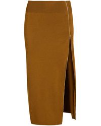 Patou - Falda midi con cremallera - Lyst