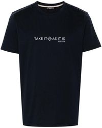 Peserico - T-shirt en coton à logo imprimé - Lyst