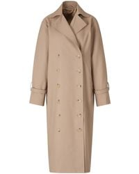 TOTEME - Double-Breasted Coat With Adjustable Cuffs - Lyst