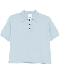 Allude - Cashmere Buttoned Polo Top - Lyst