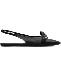 Balenciaga - Bow Slingback Flat Pumps - Lyst