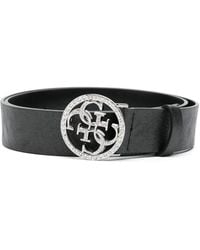 Guess - Logo-Buckle Belt - Lyst