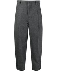 Ami Paris - Cropped Tailored Trousers - Lyst