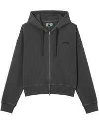 Izzue - Logo-Embroidered Zip-Up Hoodie - Lyst
