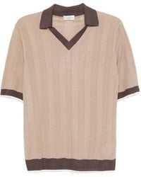 Ballantyne - Ribbed-Knit Polo-Neck T-Shirt - Lyst
