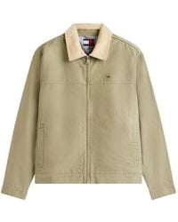 Tommy Hilfiger - Corduroy-Collar Logo-Patch Jacket - Lyst