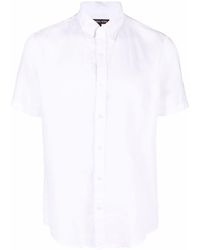Michael Kors - Button-down Short-sleeve Linen Shirt - Lyst
