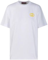 Gucci - Camiseta Con Logo Interlocking G - Lyst