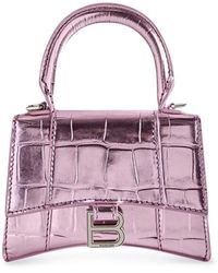 Balenciaga - Hourglass Mini Metallic Handbag - Lyst