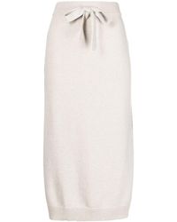 N.Peal Cashmere - Gonna con spacco laterale - Lyst