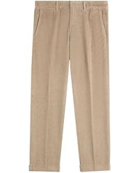 Fay - Corduroy Turned-Up Trousers - Lyst