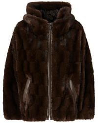 Pinko - Faux-Fur Hooded Coat - Lyst
