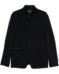 ZEGNA - Mandarin-Collar Patch-Pocket Jacket - Lyst