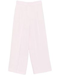 BOSS - Pressed-Crease Wide-Leg Trousers - Lyst