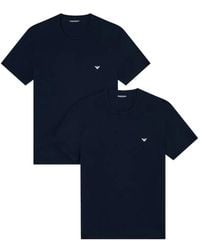 Emporio Armani - Crew-Neck Logo T-Shirt (Set Of Two) - Lyst