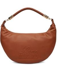Love Moschino - Logo-Detail Braided-Handle Tote Bag - Lyst